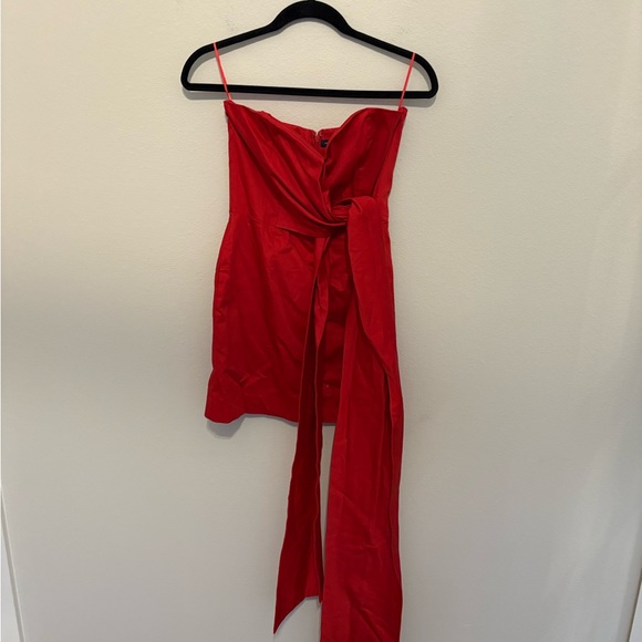 NWT French Connection Vibrant Red High Low Dress S - Picture 1 of 7